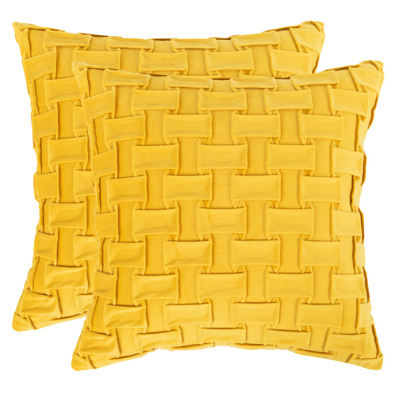 Coussin décoratif, Jaune, Oui