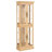 Lighted Storage Cabinet With Elegant Style - Oak Exquisite Display For Living Room