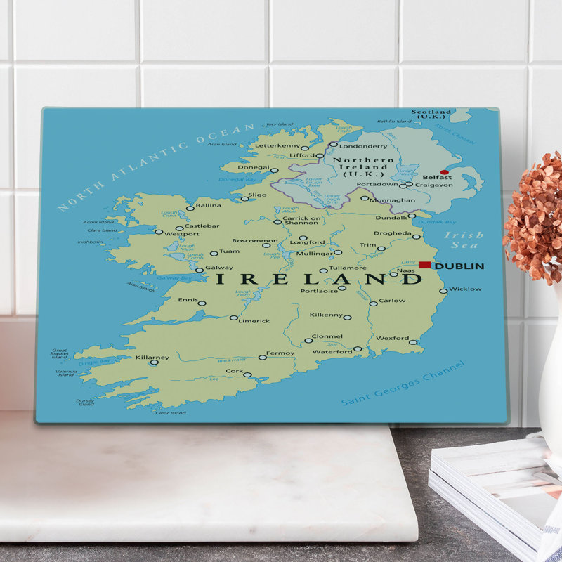 Planche à découper en verre ireland east urban home