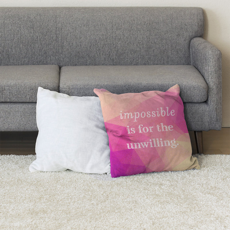 Coussin de sol, 28 po x 28 po, Rose / beige