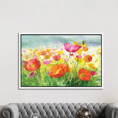 Meadow Poppies by Danhui Nai - Painting on Canvas