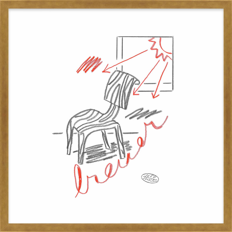 Chairs Breuer Print by Jeff Jackson, Gold Single Picture Framed Paper, 24" W x 24" H