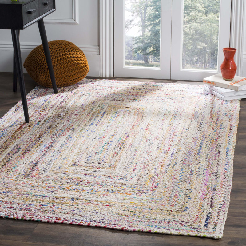 Cotton Hand Woven Area Rug, Rectangle 152 x 244 cm