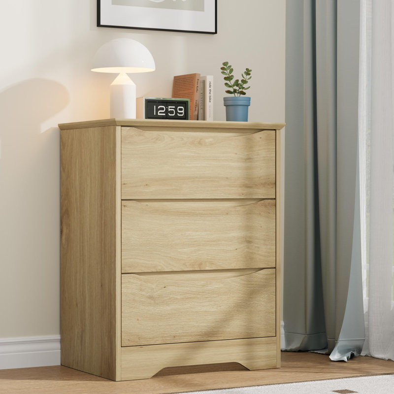 Commode en bois à 3 tiroirs, grande armoire moderne avec rangement profond, grande commode à large plateau, commode de rangement longue pour chambre à coucher, salon, couloir, chambre d'enfant