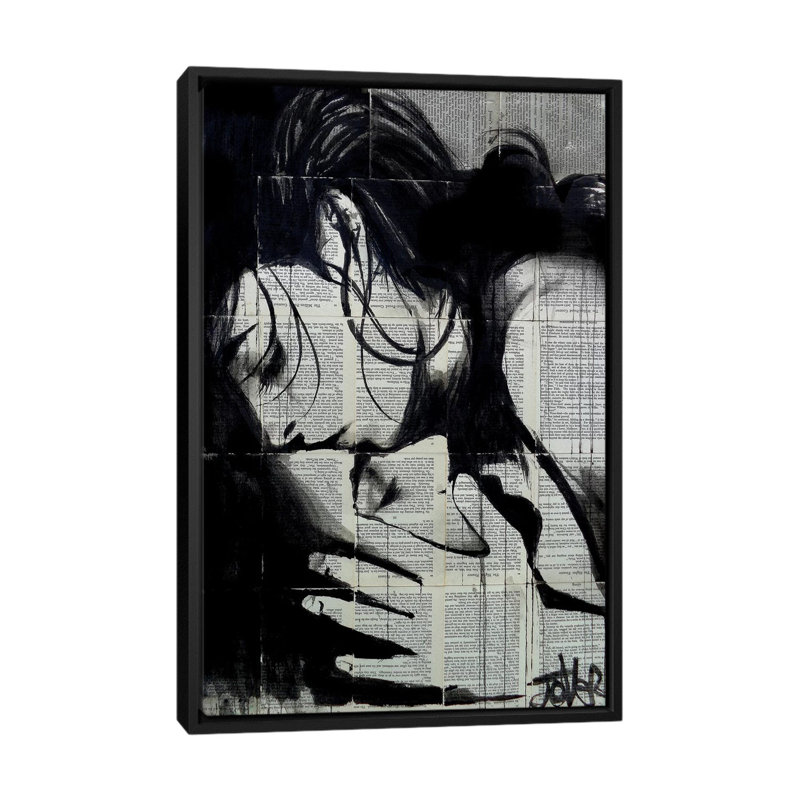 «Soul Kiss», impression sur toile, H 26 po x l 18 po x P 1,5 po, Toile avec cadre noir, Pas de tapis