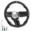 Volant en fibre de carbone en forme de D à fond plat et fibre de carbone 1pc 2010-2014 Ford Mustang noir antidérapant