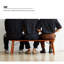 Banc rembourré noir-469103124