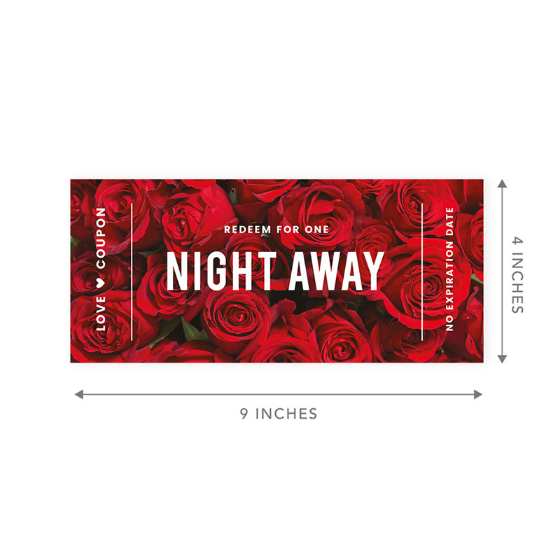 Roses pour un amour, coupons romantiques amusants