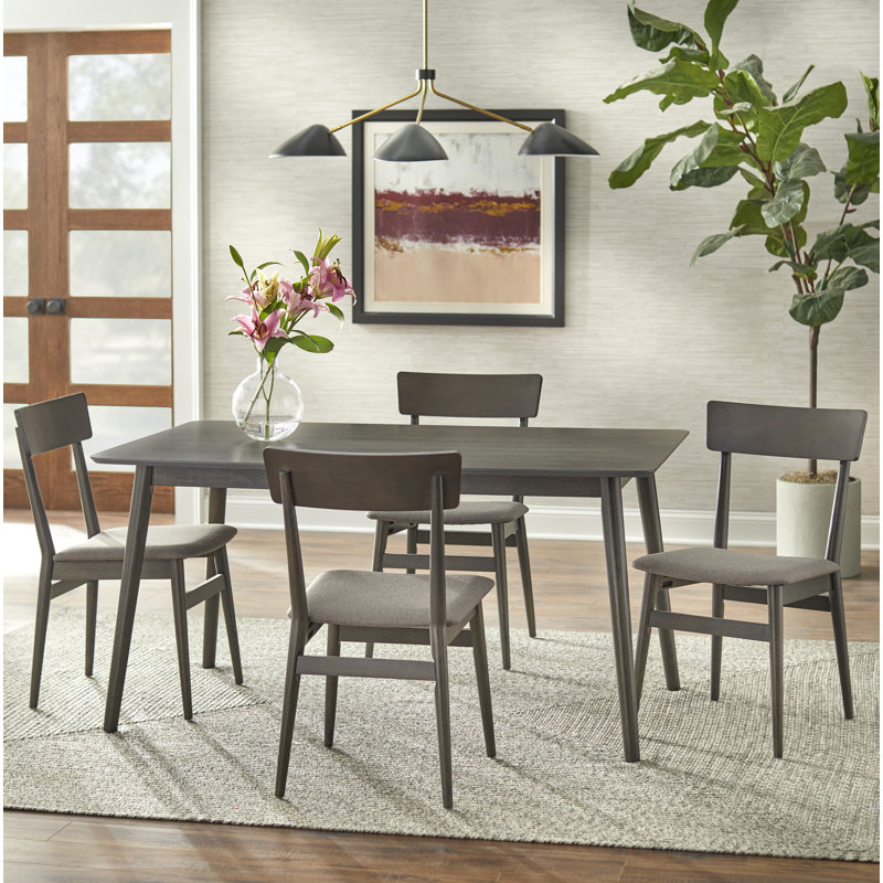 Ensemble de salle à manger Middlebury, 5 pièces : 1 table, 4 chaises, Gris