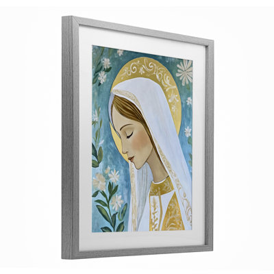 «Blessed Mary Portrait», reproduction encadrée sous verre, design par Franklyn Gregory