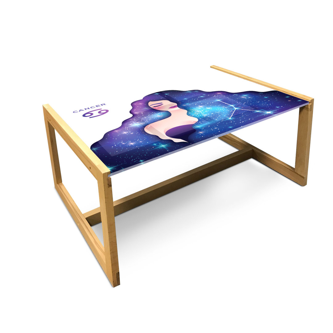 Couchtisch, Krebs Wellenförmige Galaxy Haar, himmlisch, Violet und Mehrfarbig