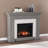 Dakesbury Faux Stone Electric Fireplace withTouch Screen Control Panel