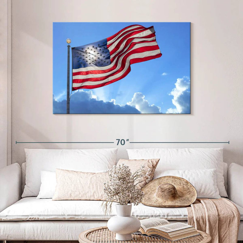 Flag Sky, 30" H x 45" W