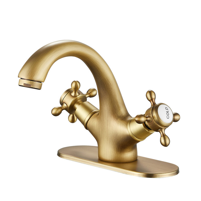 1588-ATI Single Handle Bathroom Sink Faucet, Antique Brass