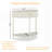 Artisan-Crafted Wave-Pattern Demi-Lune Console Table with Creamy White Finish-572612018
