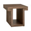Modern Haze 24" Wide Sleek Smoked Gold Metal Hardware End Table