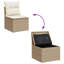  Ensemble de canapé de jardin modulaire beige