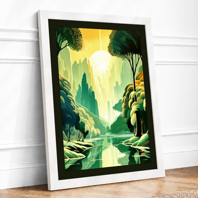 Forest Light Landscape 1 Piece Single Picture Frame Wall Art