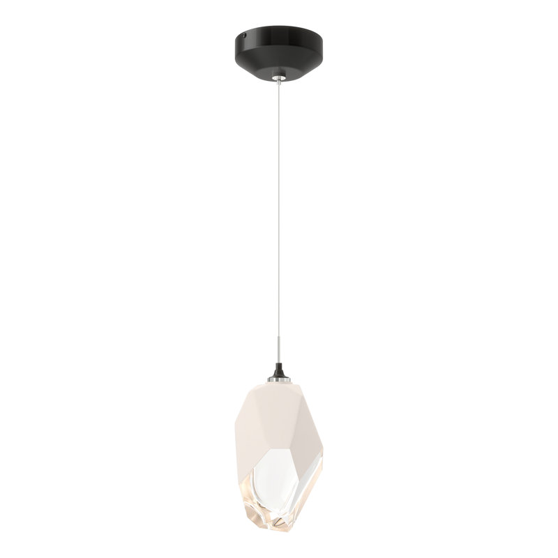 Luminaire suspendu géométrique simple Chrysalis, Blanc, Encre