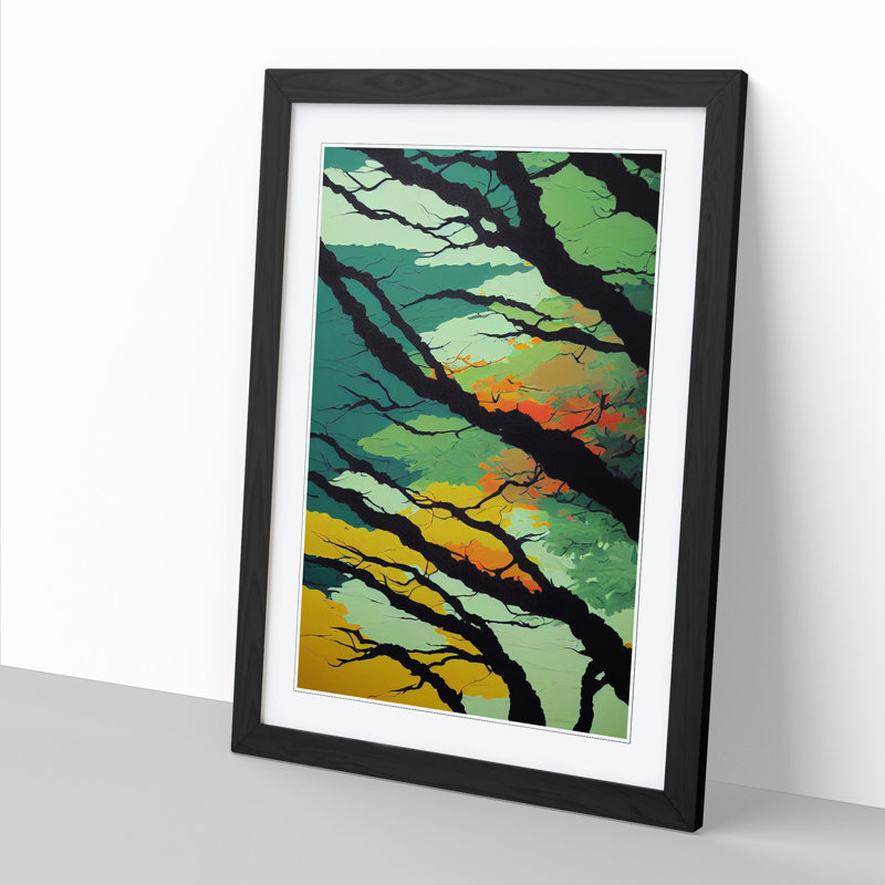 Kasturi Japanese Garden - Picture Frame Print, 64" H x 46" W, Brown