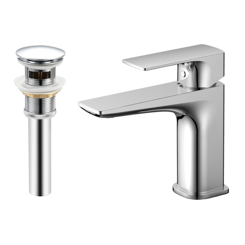 Single-handle Bathroom Faucet with Drain Assembly
