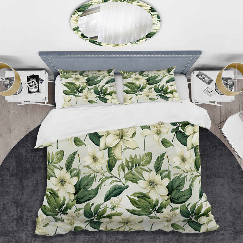 Literie rétro dans la jungle, Housse de couette simple + 1 taie décorative stan