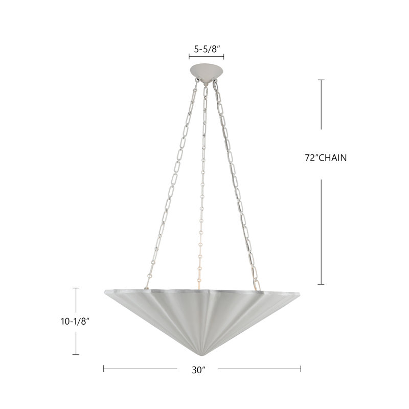 Kambria 4-Light Chandelier,  10.13"H x 30"W x 30"D