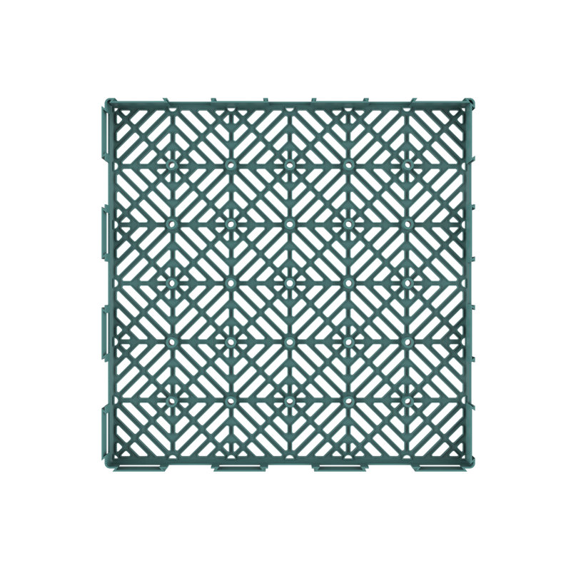Carreaux de terrasse imbriqués - Pavés extérieurs à motif de losanges - Revêtement de sol antidérapant, Vert