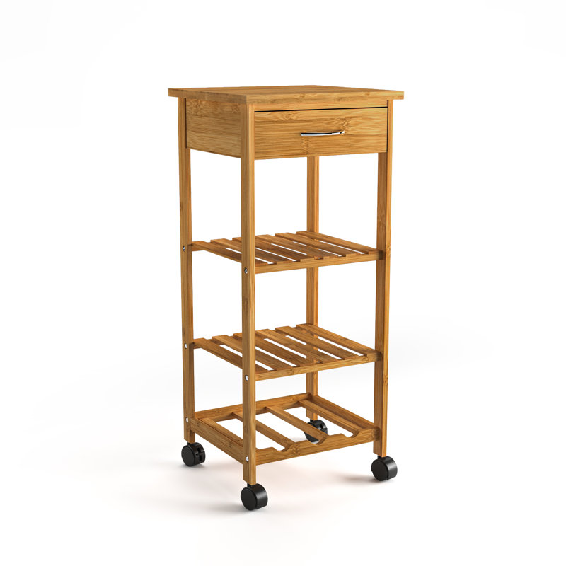 Santasia Solid Wood Kitchen Cart
