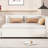 Full Size Daybed With Trundle And Linen Upholstery (beige), Modern Style Beige Trundle, Construction For Years Of Use-1249644610