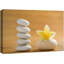 «Zen Stones with Blooming White Plumeria», reproduction de photo sur toile tendue-56324672