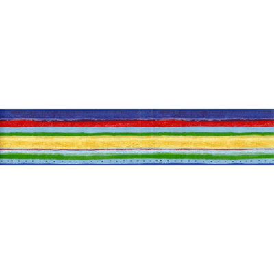 Aadhira Vibrant Rainbow Stripes Border