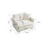 Salon blanc - Chenille haute et structure en bois massif 3: Revêtement en blanc, atmosphère douillette