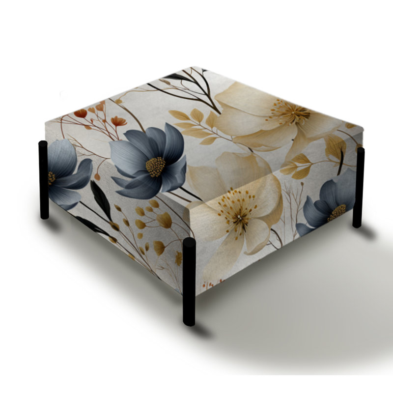 Ethereal Botanic - Plants Large Square Ottoman