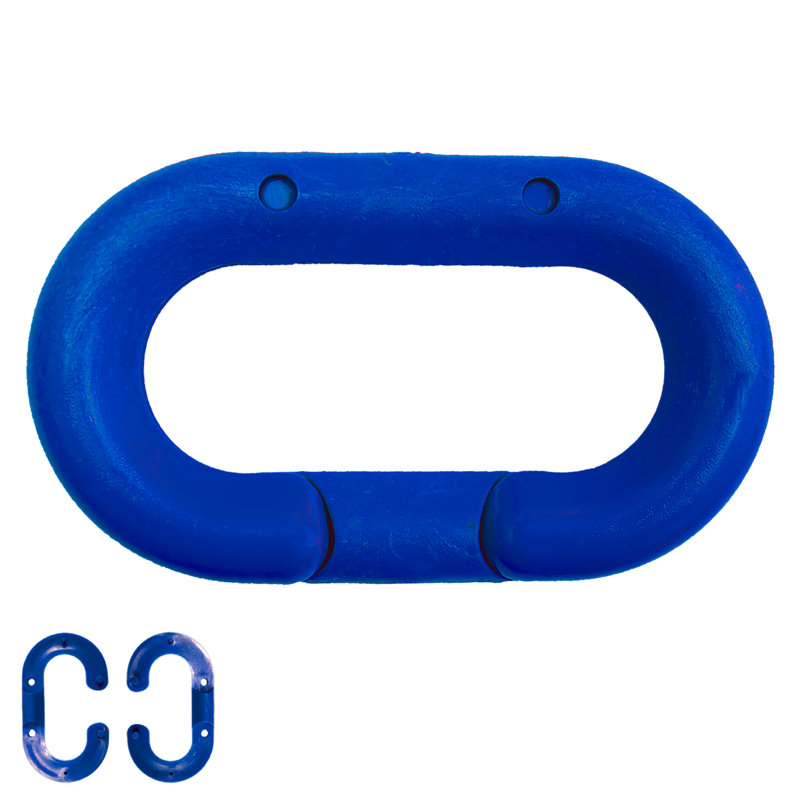 Maillon maître en plastique, Bleu trafic, H 2,97 po x l 30 po x P 0,37 po