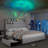 LED Bed Frame with Galaxy Projector, Charging Station, 52" Tufted Upholstered Headboard & 2 Drawers-572229434-583085867
