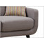 Canapé à deux places avec mélange de polyester, conception matelassée, pieds en bois massif, mousse haute densité et 2 coussins décoratifs