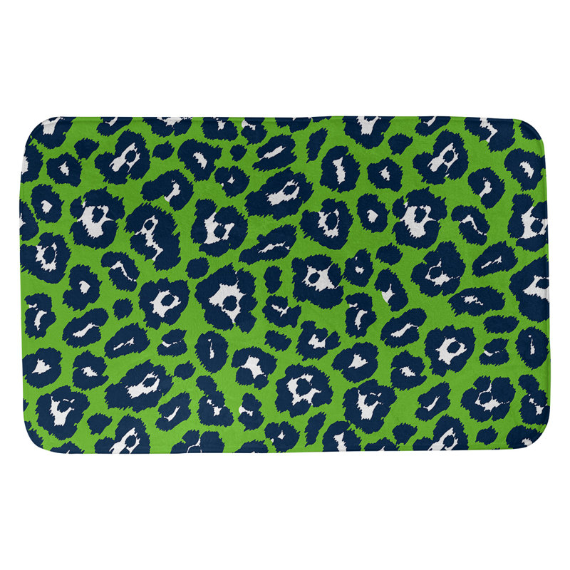 Tapis pour salle de bain Seattle football, H 0,5 po x l 21 po x L 34 po, Vert / blanc / bleu marine