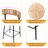 Counter Stools Set Of 2 Handwoven Paper Rope Bar Stools Boho Round Dining Pub Chairs For Kitchen-281801289