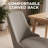 High Back Dining Chair with Ergonomic Curved Back, Padded Seat & Solid Wood Legs-730753414