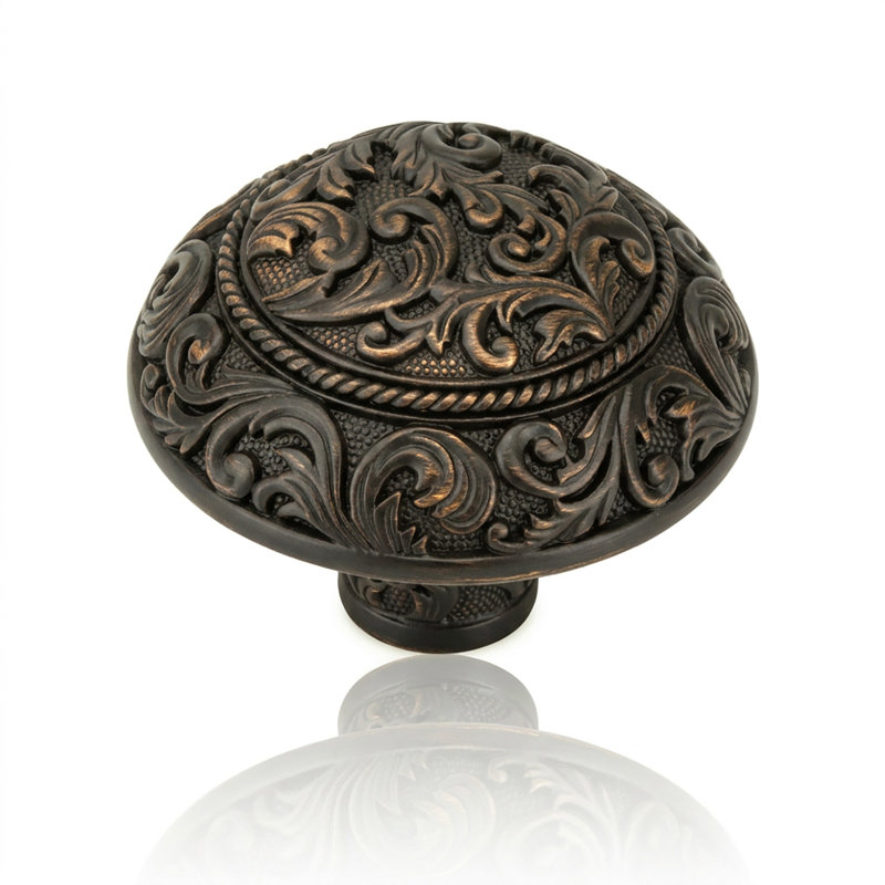 GLENDALE KNOB MATTE SILVER FINISH, Oil Rub Bronze