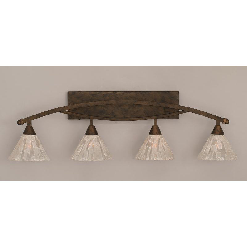 Eisenhauer 4-Light Dimmable Bath Bar, Bronze, Gold
