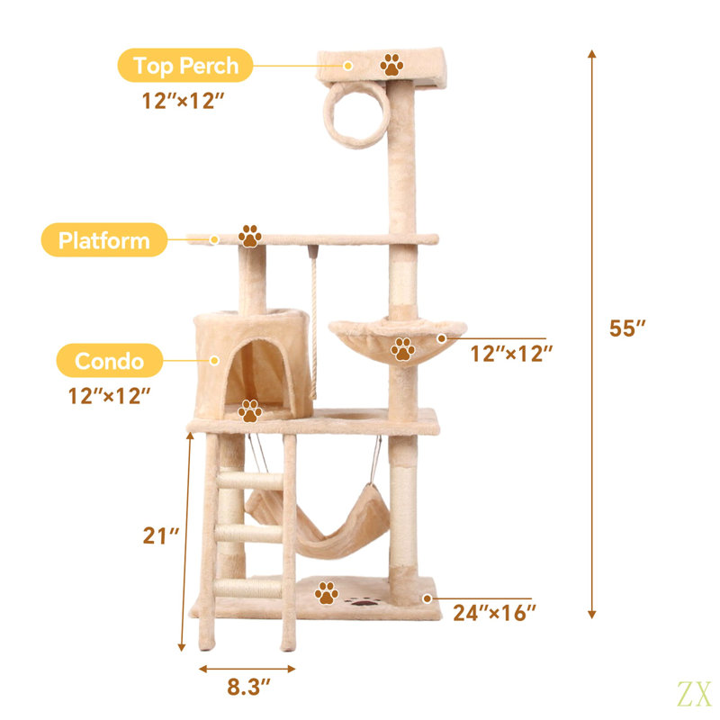 Cadre d'escalade pour chat Un havre de chair effrayant et élégant pour les chats