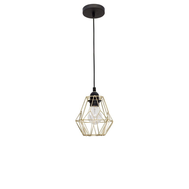 Isabella 1 - Light Geometric Pendant, Brass