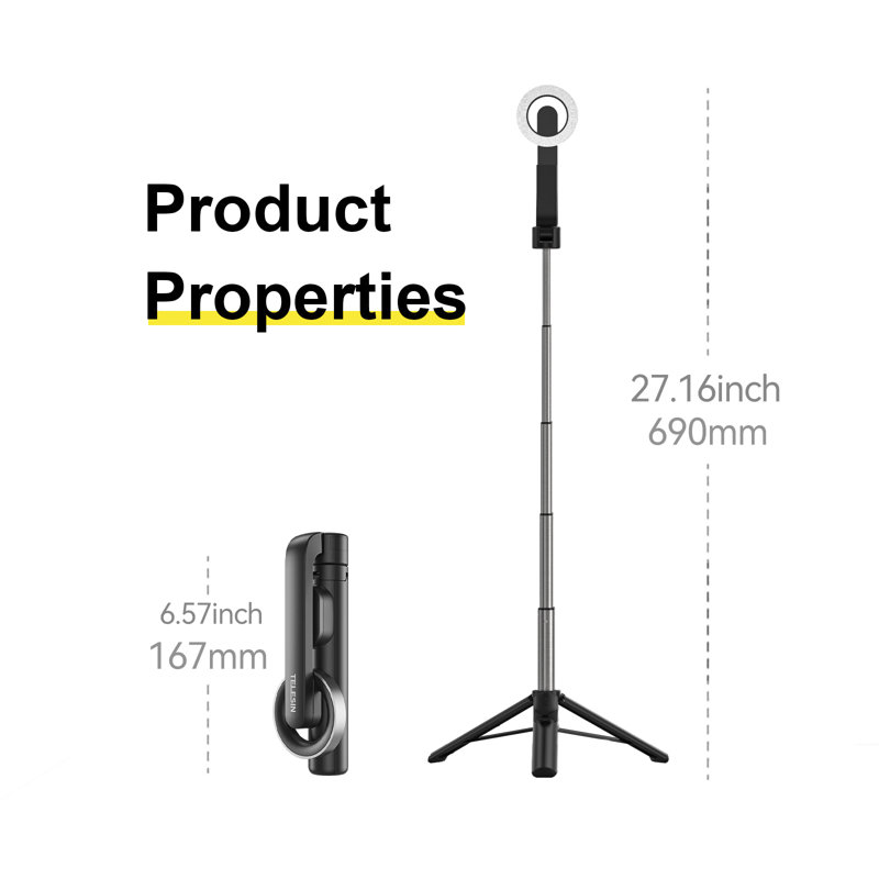 Magnetic Selfie Stick Tripod