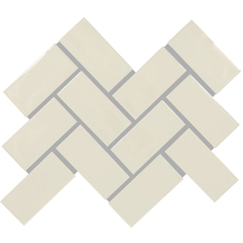 Itona Tile 2 x 4 Ceramic Herringbone Mosaic Tile (12 PC Per Carton) (8.04 SQFT Per Carton), Nordic Sand