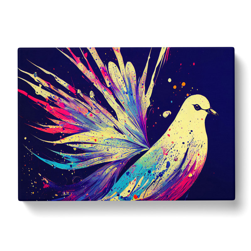 Dove Bird Splash Vol.2 Abstract - Wrapped Canvas, 35cm H x 50cm W x 3cm D