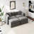 Modern Chenille Loveseat Sofa Couch With Ottoman-1360277065-1360277077
