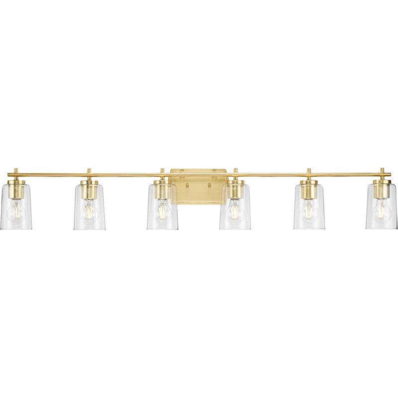 Kowalski 6 - Light Dimmable Vanity Light, Satin Brass