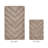 Annaclara Premium 100% Cotton 1990 GSM 2-Piece Tufted Chevron Bath Rug Set with Non-Slip Spray Latex Backing, OEKO-TEX® Certified, Super Absorbent and Machine Washable, Beige-71048580-71048584